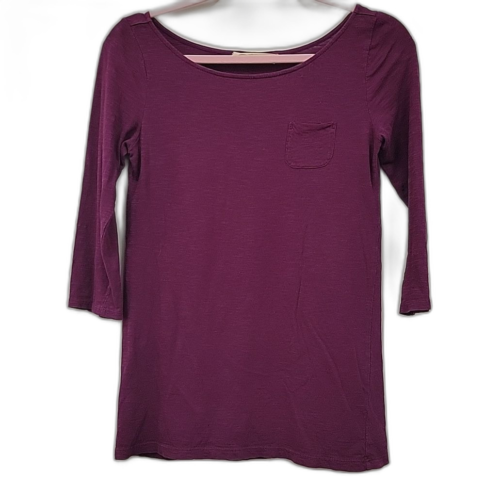 Sunwashed Long Sleeve Cute Mini Pocket Tee Top